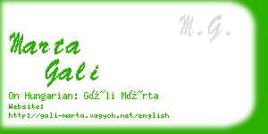 marta gali business card